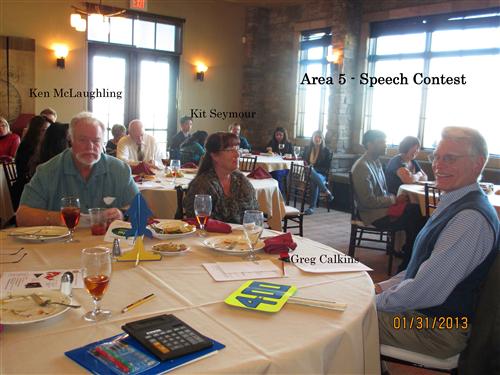 2013 Area 5 Speech Contest (Jan 31)